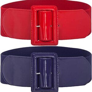 Stretchy Belt 1950s 3 Inch Wide Elastic Belts